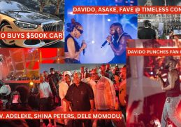 Davido Timeless Concert: Davido fights fan on stage, Gov Adeleke present, buys $500k car, Asake sing