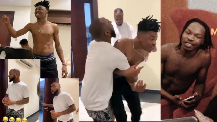 Watch Davido Fight Mayorkun Over A Music By Naira Marley and Zlatan Ibile