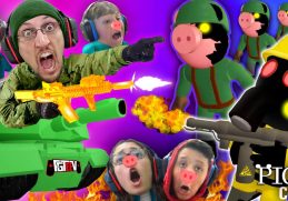 ROBLOX PIGGY ARMY vs FGTeeV Family!  CHAPTER 11 Outpost Escape  (6 Player Madness)