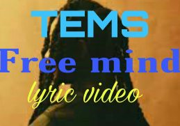 Tems-free mind lyric video