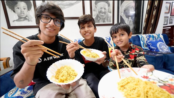 Noodles Eating Challenge 😂 With Chopsticks