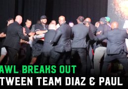 BRAWL breaks out between Team Nate Diaz and Team Jake Paul