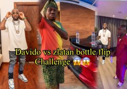 DAVIDO FINALLY CHALLENGED ZLATAN IBILE AT BOTTLE FLIP CHALLENGE 😱