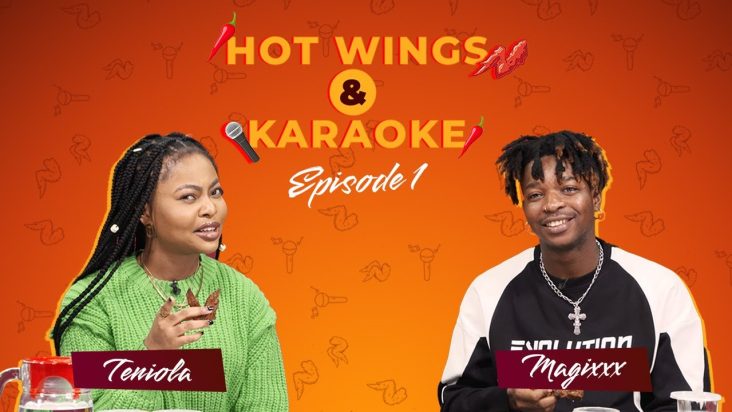 Mavins Star, Magixxx and Nollywood Actor, Teniola Aladese try Hot Wings and Karaoke