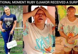 Emotional moment Actress Ruby Ojiakor received a surprise. #rubyojiakor #rubyofficial #nollywood