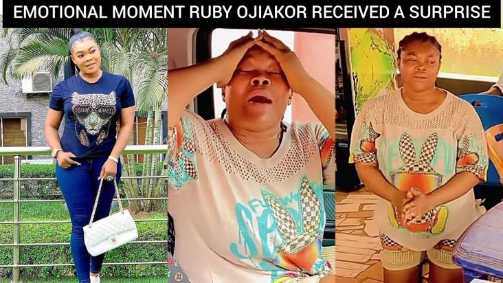 Emotional moment Actress Ruby Ojiakor received a surprise. #rubyojiakor #rubyofficial #nollywood