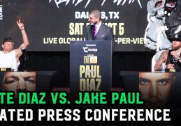 Nate Diaz vs. Jake Paul HEATED Final Press Conference (Full)