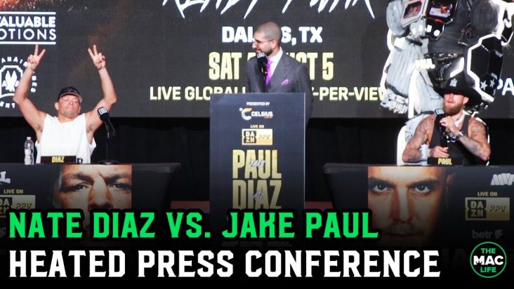 Nate Diaz vs. Jake Paul HEATED Final Press Conference (Full)