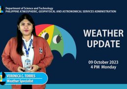 Public Weather Forecast issued at 4PM | October 9, 2023