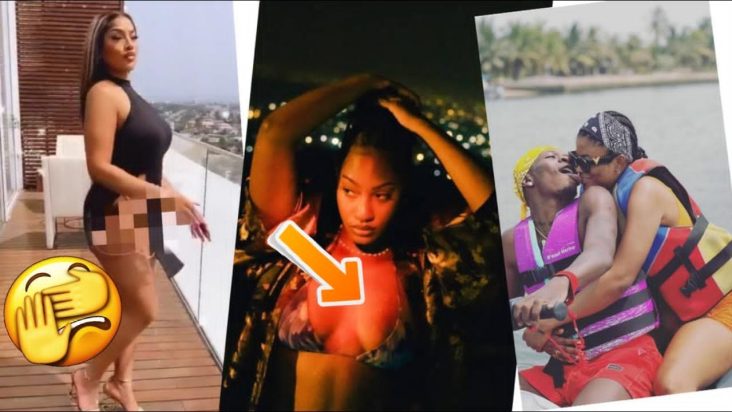 Burna Boy Girl Stefflon Don Flashes Her Punani | Tems In Bikini |  Shatta Wale & Wizkid